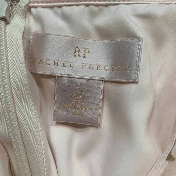 Rachel Parcell Pastel Pink Gold Metallic Glitter Star Tulle Dress Tiered Skirt - Picture 9 of 11